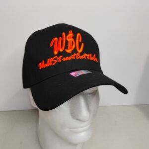 Wall Street Cattle Company Hat Cap Black Hook And Loop NWOT